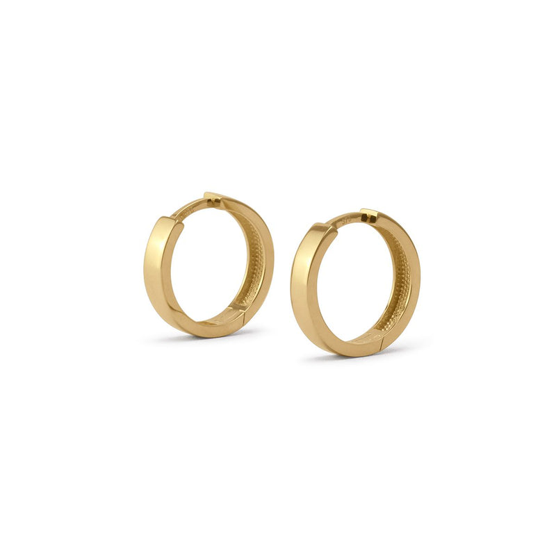 QUADRE earrings in 9K yellow gold, handmade by Brohn Smith in Sydney