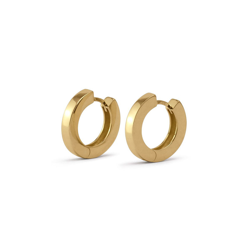 CIRCA earrings in 9K yellow gold, handmade by Brohn Smith in Sydney