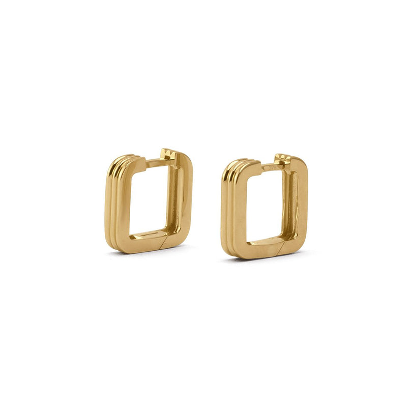 ESMERA earrings in 9K yellow gold, handmade by Brohn Smith in Sydney