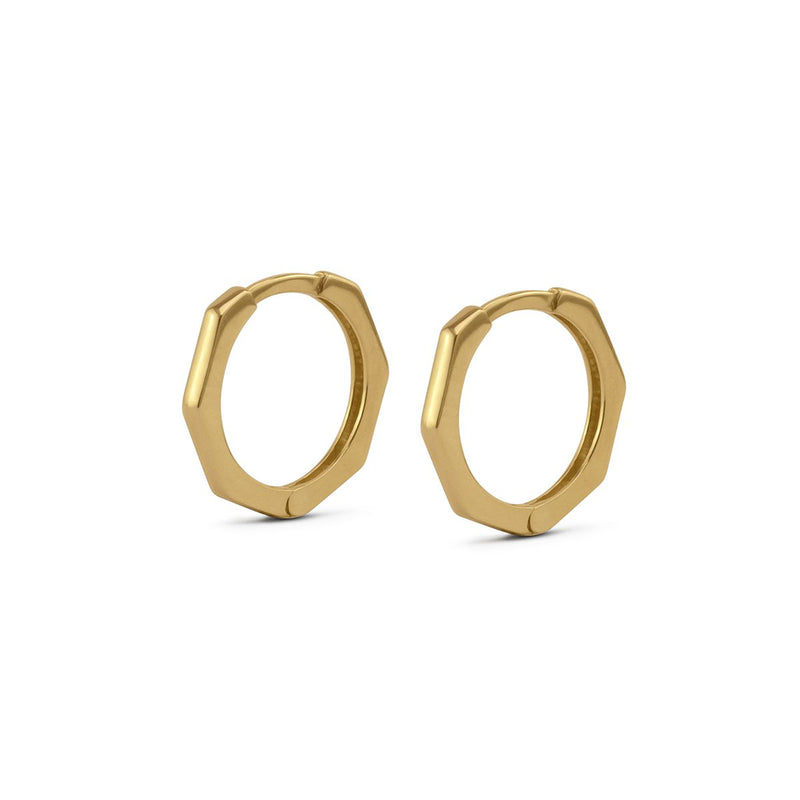 HEPTA earrings in 9K white gold, handmade by Brohn Smith in Sydney