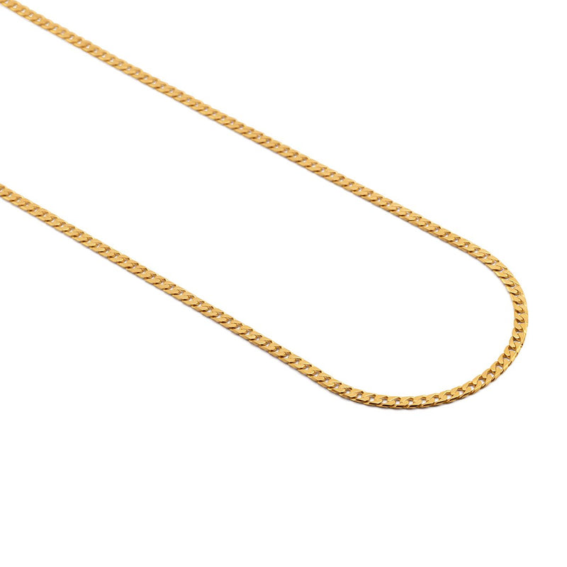 THE CUBAN necklace in 9K yellow gold, handmade by Brohn Smith in Sydney